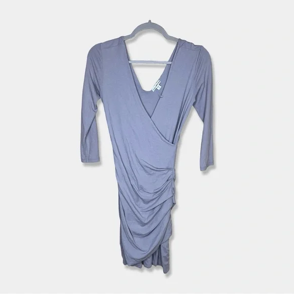 STANDARD JAMES PERSE Faux Wrap Dress Size 2 (Medium Equivalent) Gray Color - Picture 2 of 3